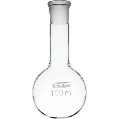 Kulatá banka s dlouhým hrdlem 2000 ml, broušení 29/32, borosilikátové sklo BORO 3.3