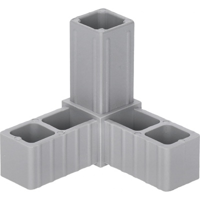 Plastová spojka - 3-nohý kus vhodný do profilu velikosti 30x30x2 mm