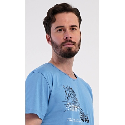 Vienetta MAN pánské pyžamo šortky Felix modrá