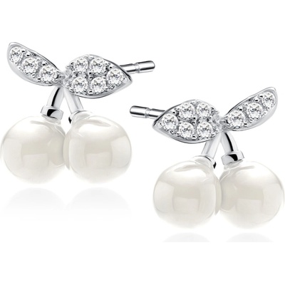 LUNICA Stříbrné náušnice CHERRIES 1056