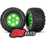 Traxxas колело 4.3/5.7", диск зелен, гума Sledgehammer (чифт)