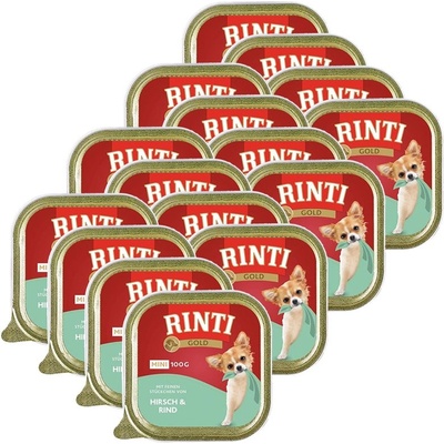 RINTI Ваничка Rinti Gold Mini Adult елен и говеждо 16 x 100 г