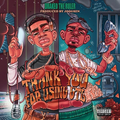Drakeo The Ruler - Thank You For Using Gtl ( Green & Blue Coloured) (2 LP) (0197342693103)
