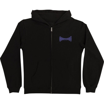 Independent Sacrificial Span Zip Hooded Midweight Sweatshirt Black