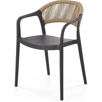 Halmar Трапезен стол k 582 черен / натурален