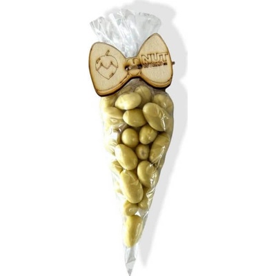 Nutworld Ořechový kornout malý mandle v bílé čokoládě 150 g