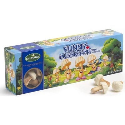 Miltonas Hříbečky z bílé čokoládové polevy a sušenky 170 g