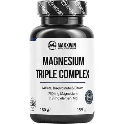 MAXXWIN Magnesium Triple Complex | with Malate, Bisglycinate and Citrate [180 капсули]