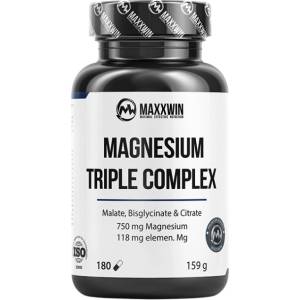 MAXXWIN Magnesium Triple Complex | with Malate, Bisglycinate and Citrate [180 капсули]