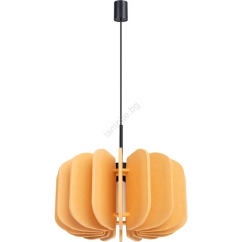 Sollux SL. 1861 - Висяща лампа на кабел MULA 1xE27/15W/230V Ø 45 cm жълта (SLX1600)