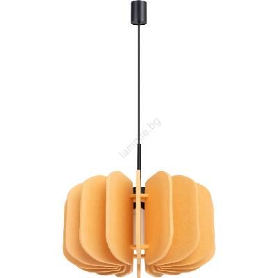 Sollux SL. 1861 - Висяща лампа на кабел MULA 1xE27/15W/230V Ø 45 cm жълта (SLX1600)