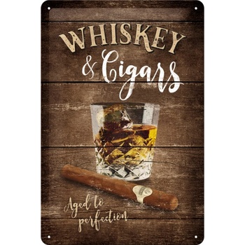 Nostalgic Art Plechová ceduľa Whiskey a Cigars