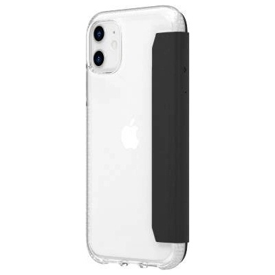 Griffin Survivor Clear Wallet - кожен калъф, тип портфейл с висока защита за iPhone 11 (черен-прозрачен)