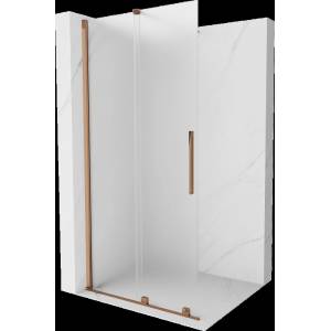 Mexen Velar плъзгаща се душ преграда Walk-in 85 x 200 cm, матирано стъкло 8 mm, розово злато - 871-085-000-33-60 (871-085-000-33-60)