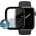 PanzerGlass Стъклен протектор за часовник със силиконова рамка PanzerGlass за Apple watch Series 4/5/6/SE 44mm, AntiBacteria - Черна рамка