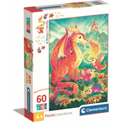 CLEMENTONI Dračí rodinka 60 dílků