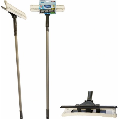 CLANAX Stěrka na okna guma+mikrovl. 30 cm s teleskop.tyčí 80-150 cm – Zbozi.Blesk.cz