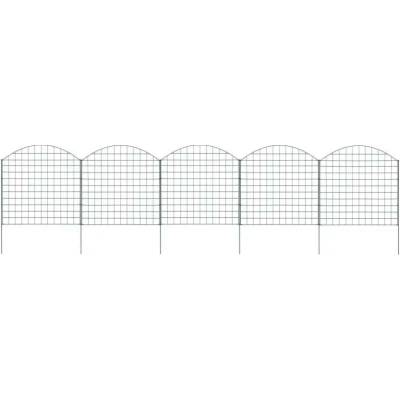zahrada-XL Obloukový zahradní plot 77,5 x 78,5 cm zelený