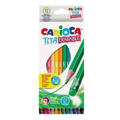 CARIOCA - Цветни моливи с гума - 12 цвята (42897)