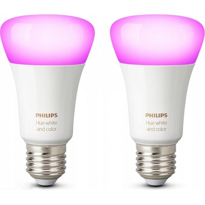 Philips Hue White and color ambiance, 2x žiarovka 10W E27 A19 DIM