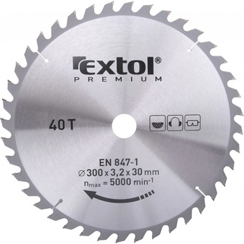 EXTOL PREMIUM Kotouč pilový s SK plátky, O 300x3,0x30mm, 40T (8803246)