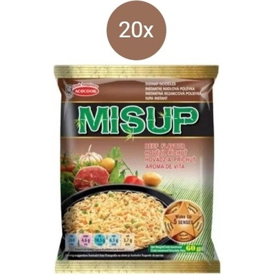 Misup instantní polévka hovězí 20 x 60 g
