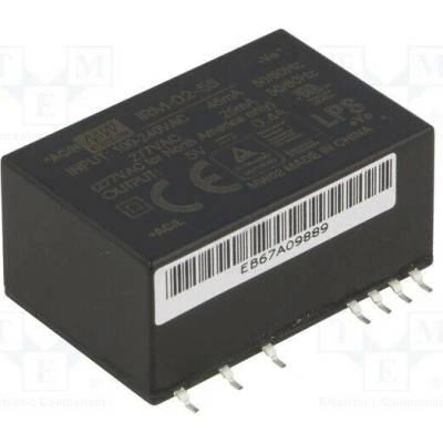 MEAN WELL IRM-02-5S Měnič: AC/DC; 2W; Uvst: 85÷305VAC,120÷430VDC; Uvýst: 5VDC; OUT: 1