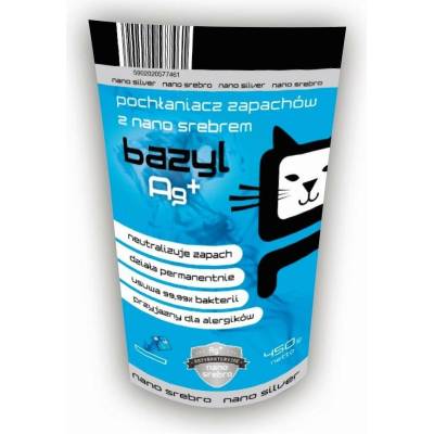 Bazyl Ag+ Absorbér zápachu a desinfekční prach 450 g – Zboží Dáma
