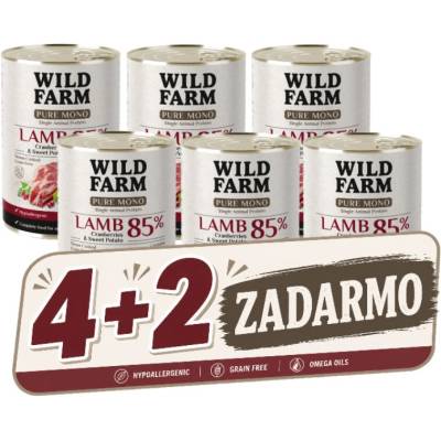 Wild Farm Pure Mono Jahňacie mäso brusnice a sladké zemiaky 6 x 400 g