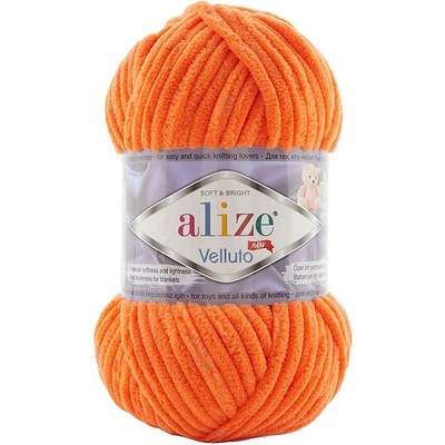 Alize příze Velluto 550 výrazná oranžová