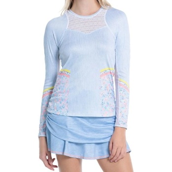 Lucky in Love Дамска блуза с дълъг ръкав Lucky in Love Liberty In Love Chambray Blossom Long Sleeve - Син