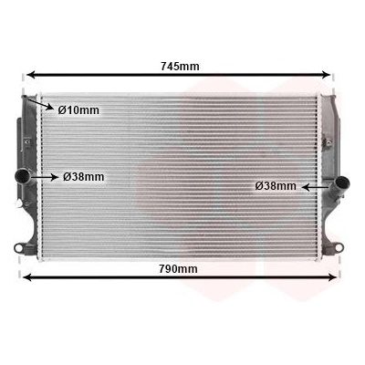 Chladič, chlazení motoru VAN WEZEL 53002402