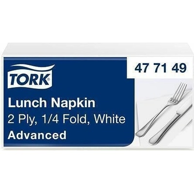 Tork Advanced ubrousky oběd sklad 1/4 10x250ks 2 bílé 33x33cm
