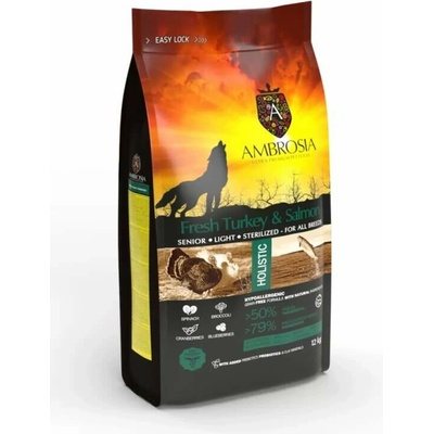 Ambrosia Fresh Turkey & salmon senior & sterilized 2 kg