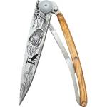 DEEJO 1cb070 tattoo / Ултралеко джобно ножче с дръжка от маслинено дърво (1cb070)