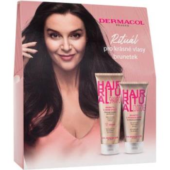 Dermacol Hair Ritual Brunette подаръчен комплект: шампоан Hair Ritual Brunette & Grow Effect 250 ml + балсам Hair Ritual Brunette & Intensive Shine 200 ml за жени