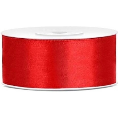 Saténová stuha červená 25 mm x 25 m