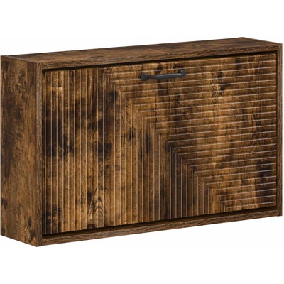 vidaXL Стенно шкафче за обувки HAARLEM 71 x 17 x 43 см Опушен дъб (896850)