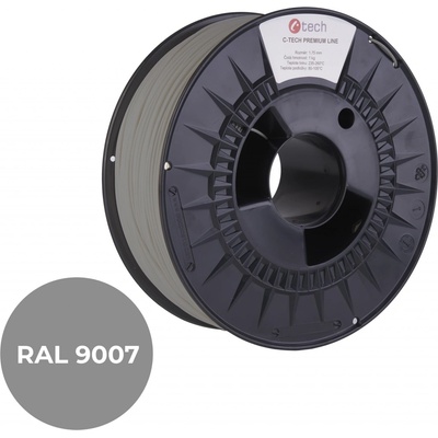 C-Tech Premium Line PETG šedý hliník, RAL9007, 1,75mm, 1kg