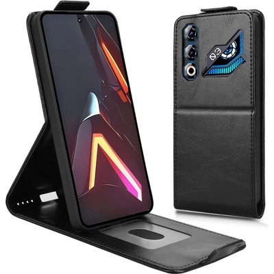 ZTE За ZTE nubia Neo 3 GT 5G- Кожен Калъф с Магнитен клип, Стенд и Холдер за Карти | Включен Протектор за Екрана | Цвят: Черен, Оранжев, Син, Розов