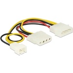 Delock 83658 4 пина мъжки 1 x 4 пина женски + 1 x 3 пина мъжки (вентилатор) 14 cm захранващ кабел (83658)