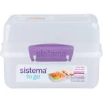 Holmes Products (Europe) Limited Кутия за обяд Sistema Lunch Cube с 2 отделения, 1.4 л, лилава