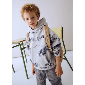 MAYORAL Суичър с качулка в светло сив цвят за мини момче Mayoral с планини