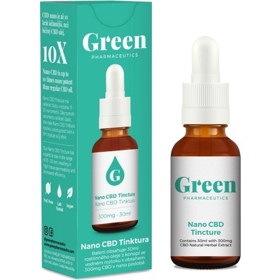 Green Pharma Nano CBD Tinktura ve spreji 300 mg 30 ml