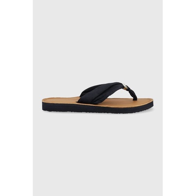 Tommy Hilfiger Джапанки Tommy Hilfiger TH ELEVATED BEACH SANDAL в тъмносиньо с равна подметка FW0FW06985 (FW0FW06985)