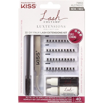 Kiss Sada pro aplikaci umělých řas Lash Couture LuXtension Cluster Kit