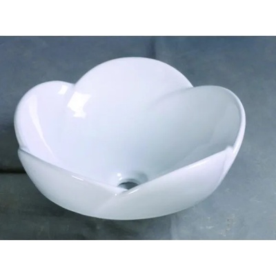 Inter Ceramic Мивка за баня ICB 802, монтаж върху плот, порцелан, бял, 44x44х18см (802)