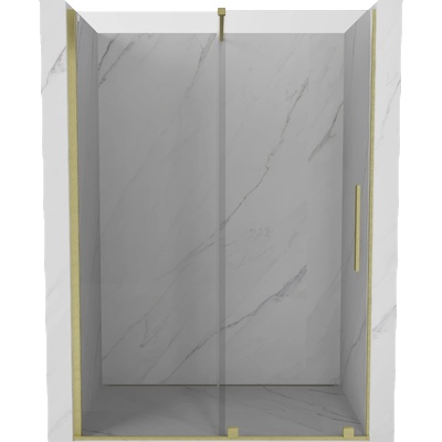 Mexen Velar плъзгаща се душ врата 140 см, прозрачна, златна четка - 871-140-000-01-55 (871-140-000-01-55)