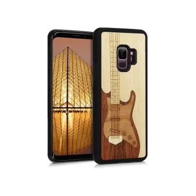 kwmobile Дървен калъф за Samsung Galaxy S9 - тъмнокафяв