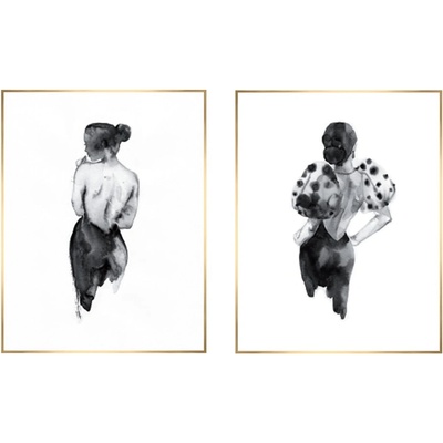 knor Картини в комплект 2 бр. 30x40 cm Woman Sketch - knor (ZEST005DB2X30X40L15,18,012)